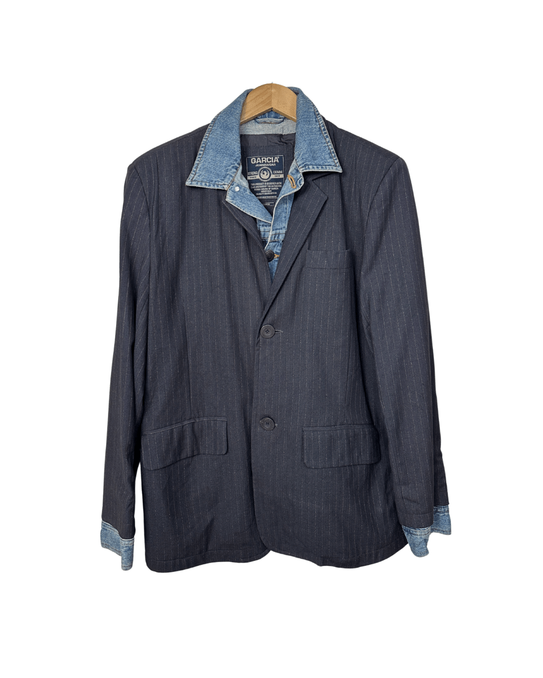Garcia Jeanswear Hybrid Blazer with Denim Insert - Funkify
