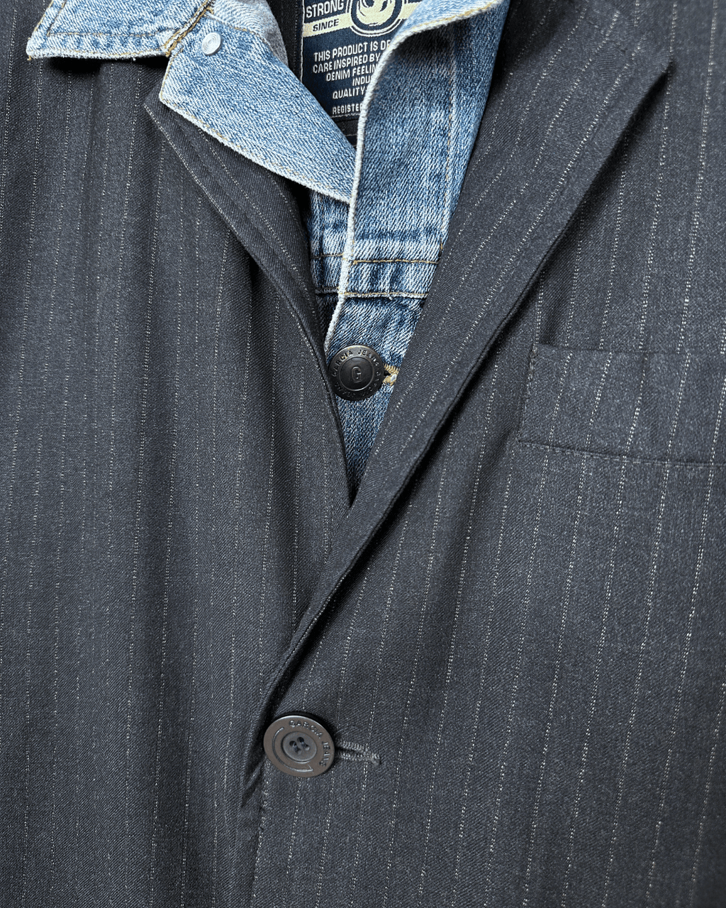 Garcia Jeanswear Hybrid Blazer with Denim Insert - Funkify