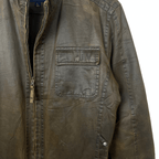Gazman Brown Leather Jacket Large - Funkify