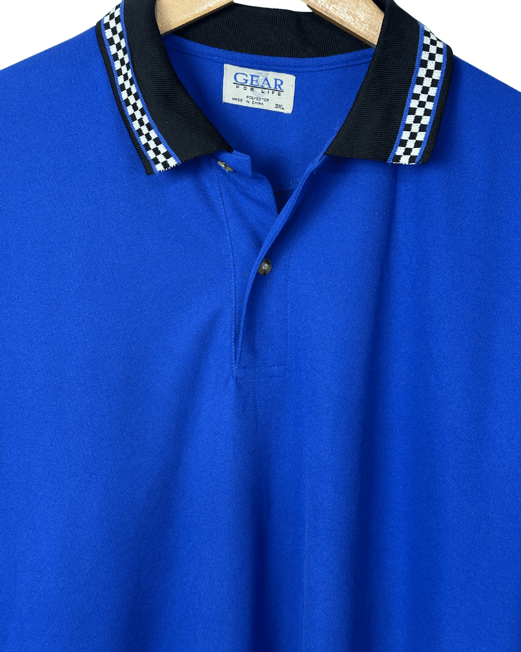 Gear Polo Shirt With Check Pattern Detail 3XL - Funkify