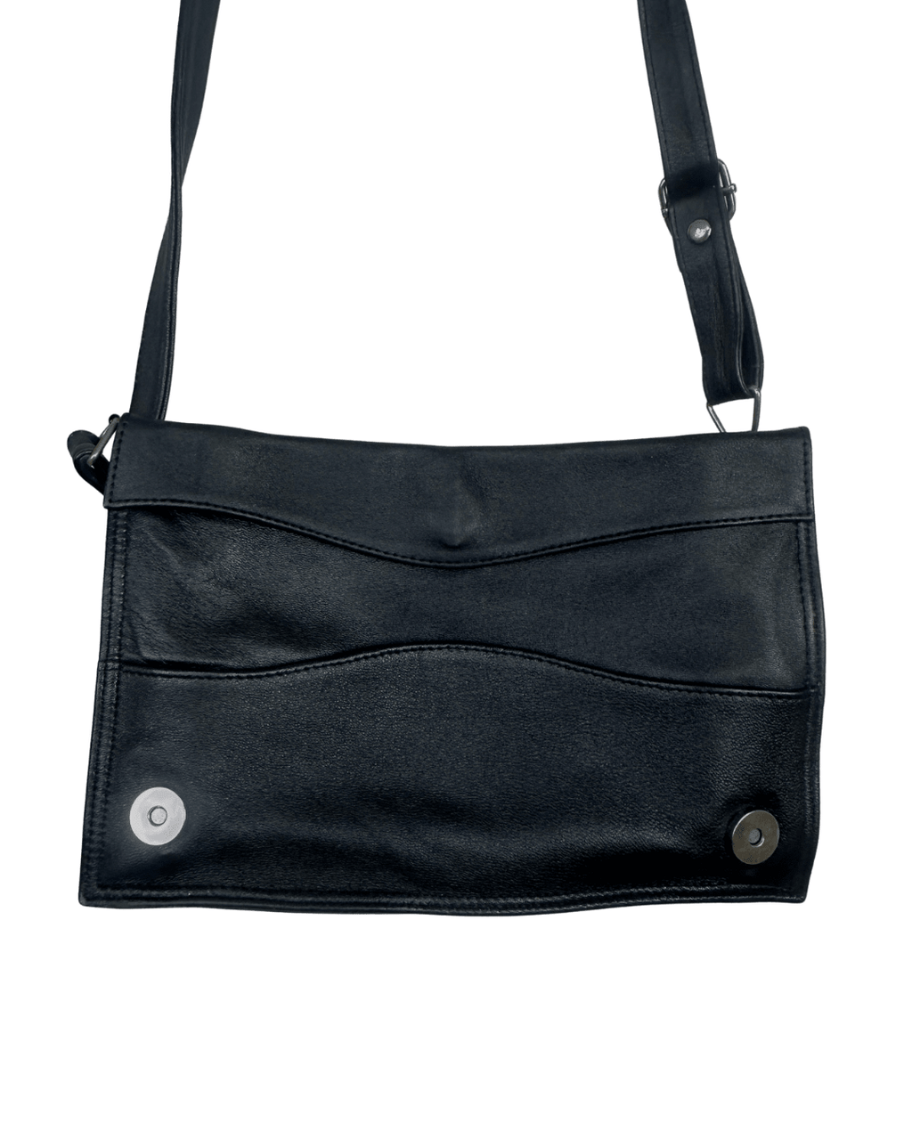 Genuine Leather Embossed Egyptian Motif Black Crossbody Bag - Funkify