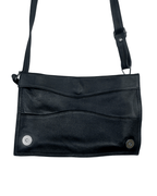 Genuine Leather Embossed Egyptian Motif Black Crossbody Bag - Funkify