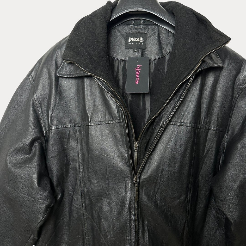 Genuine Leather with Faux Removable Fleece Piece XL - Funkify