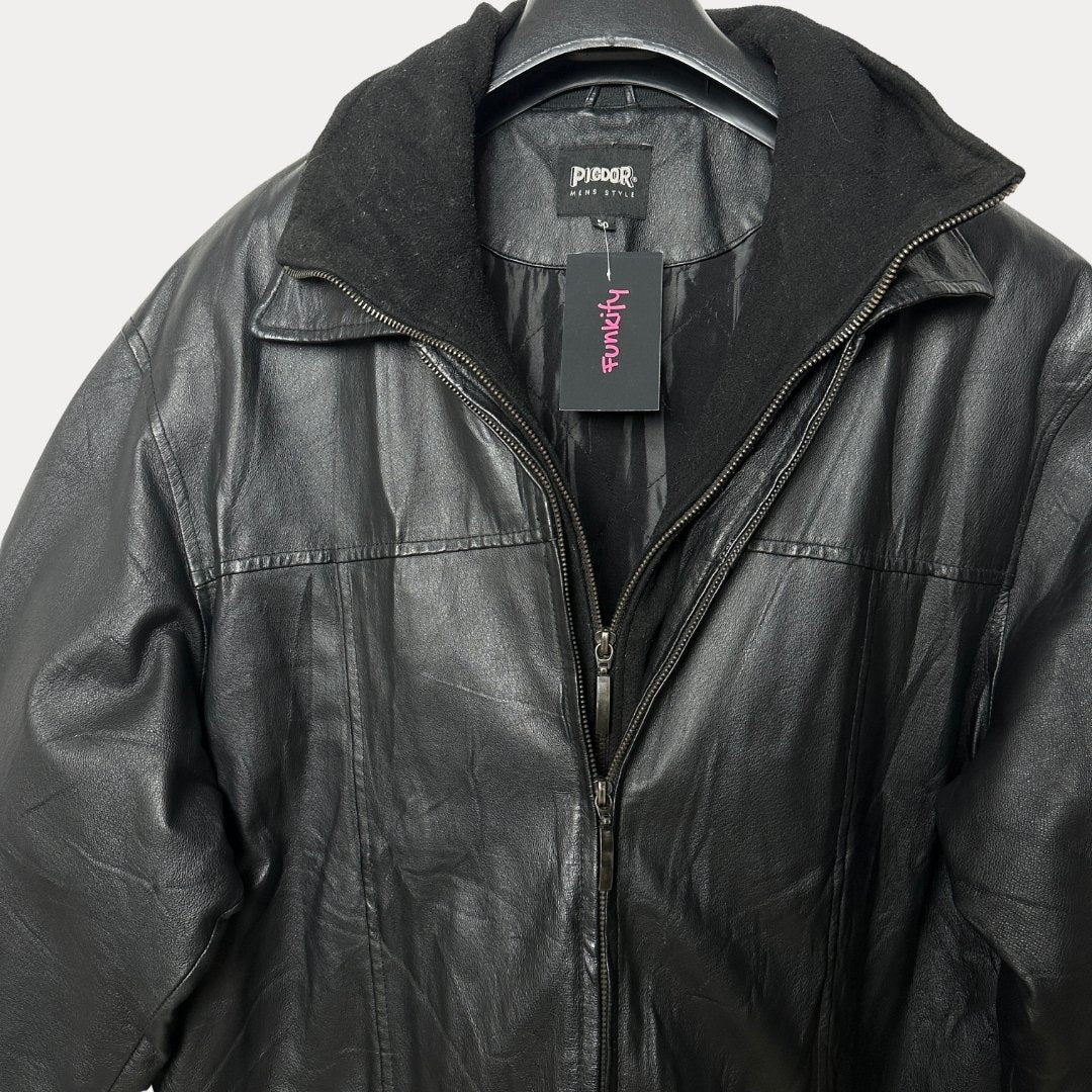 Genuine Leather with Faux Removable Fleece Piece XL - Funkify