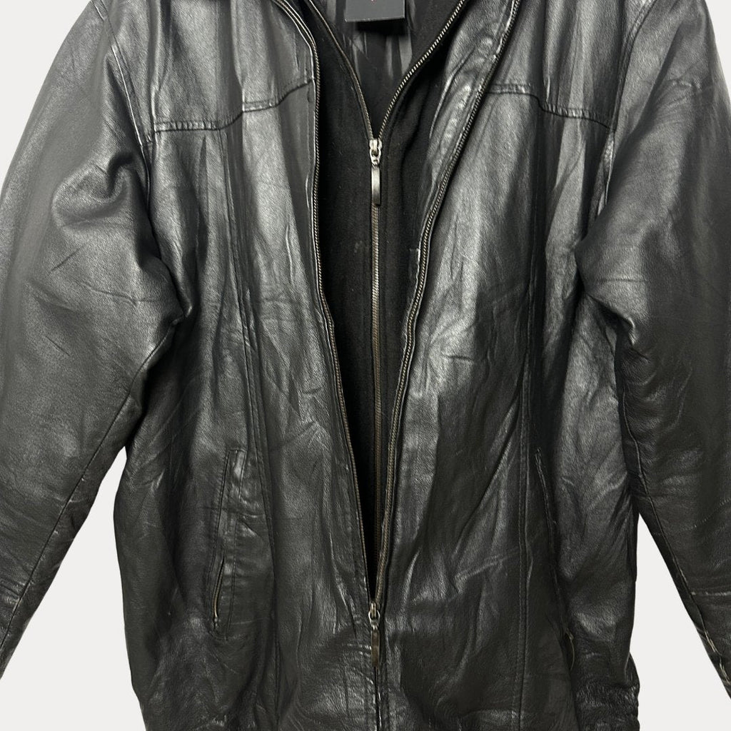 Genuine Leather with Faux Removable Fleece Piece XL - Funkify