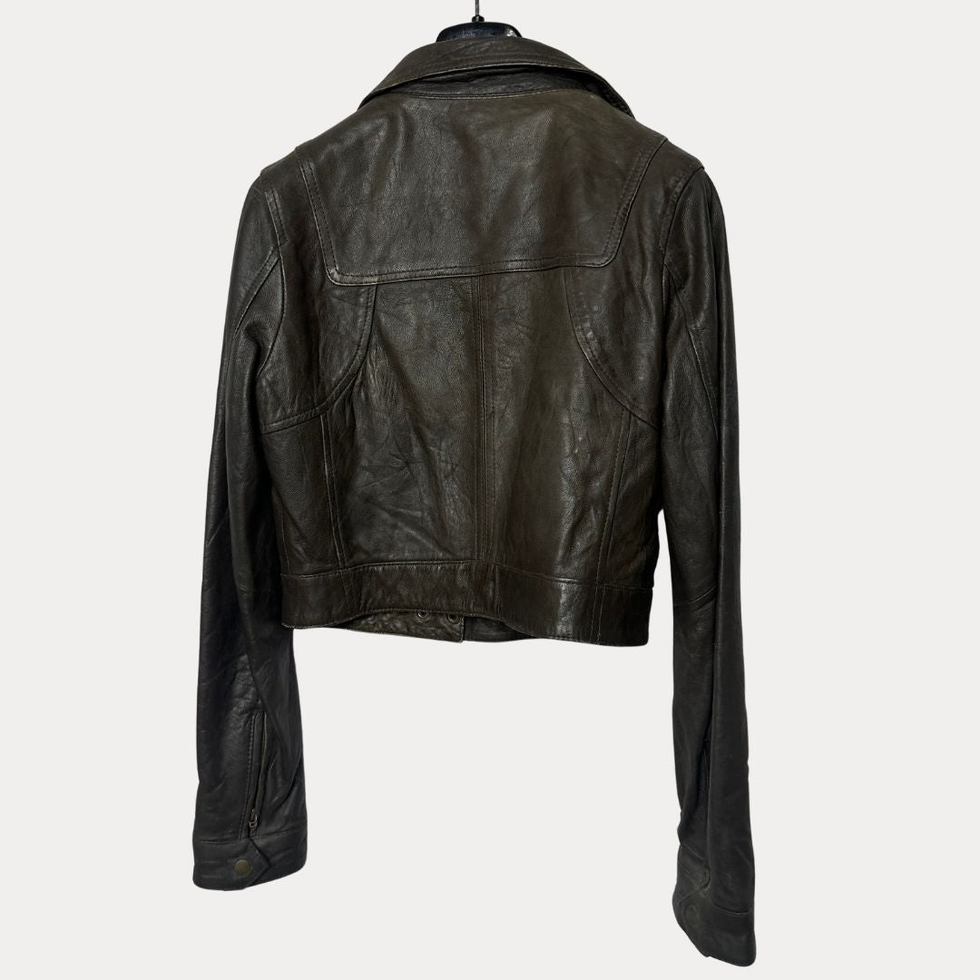 Genuine Leather Women's Cropped Jacket - Funkify
