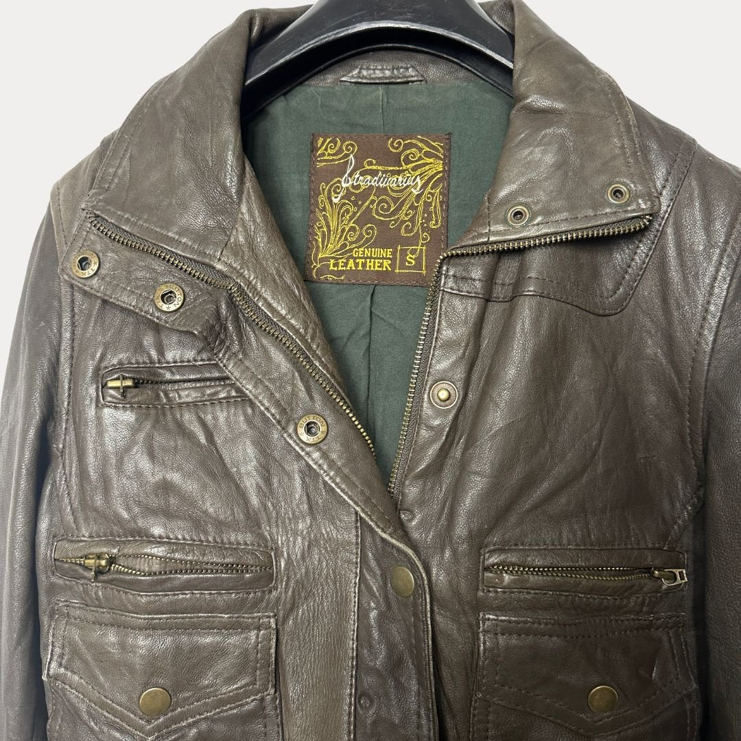 Genuine Leather Women's Cropped Jacket - Funkify