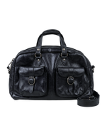 Vintage Genuine Leather Satchel Bag w/ Front Pockets