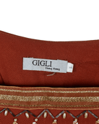 Gigli Square Neck Beaded Blouse - Small - Funkify