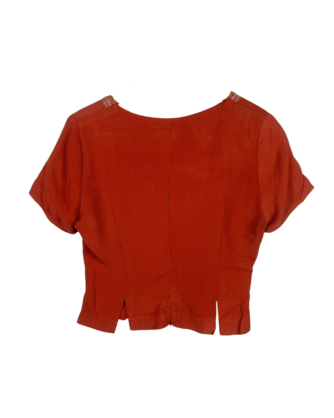 Gigli Square Neck Beaded Blouse - Small - Funkify