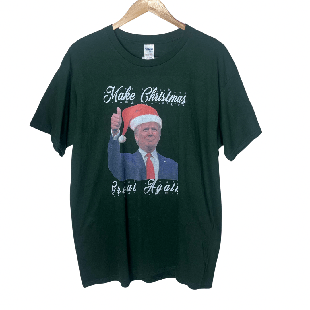 Gildan Make Christmas Great Again T-Shirt Medium - Funkify