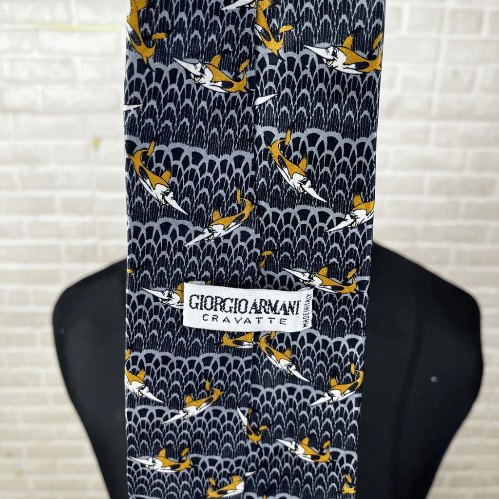 Giorgio Armani Swordfish Necktie 10 cm - Funkify
