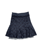 Gothic - Inspired Beaded Midi Skirt with Lace Detail - EU 48 - Funkify
