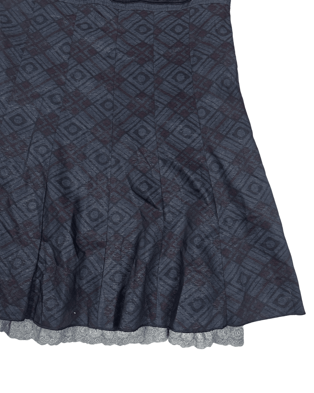 Gothic - Inspired Beaded Midi Skirt with Lace Detail - EU 48 - Funkify