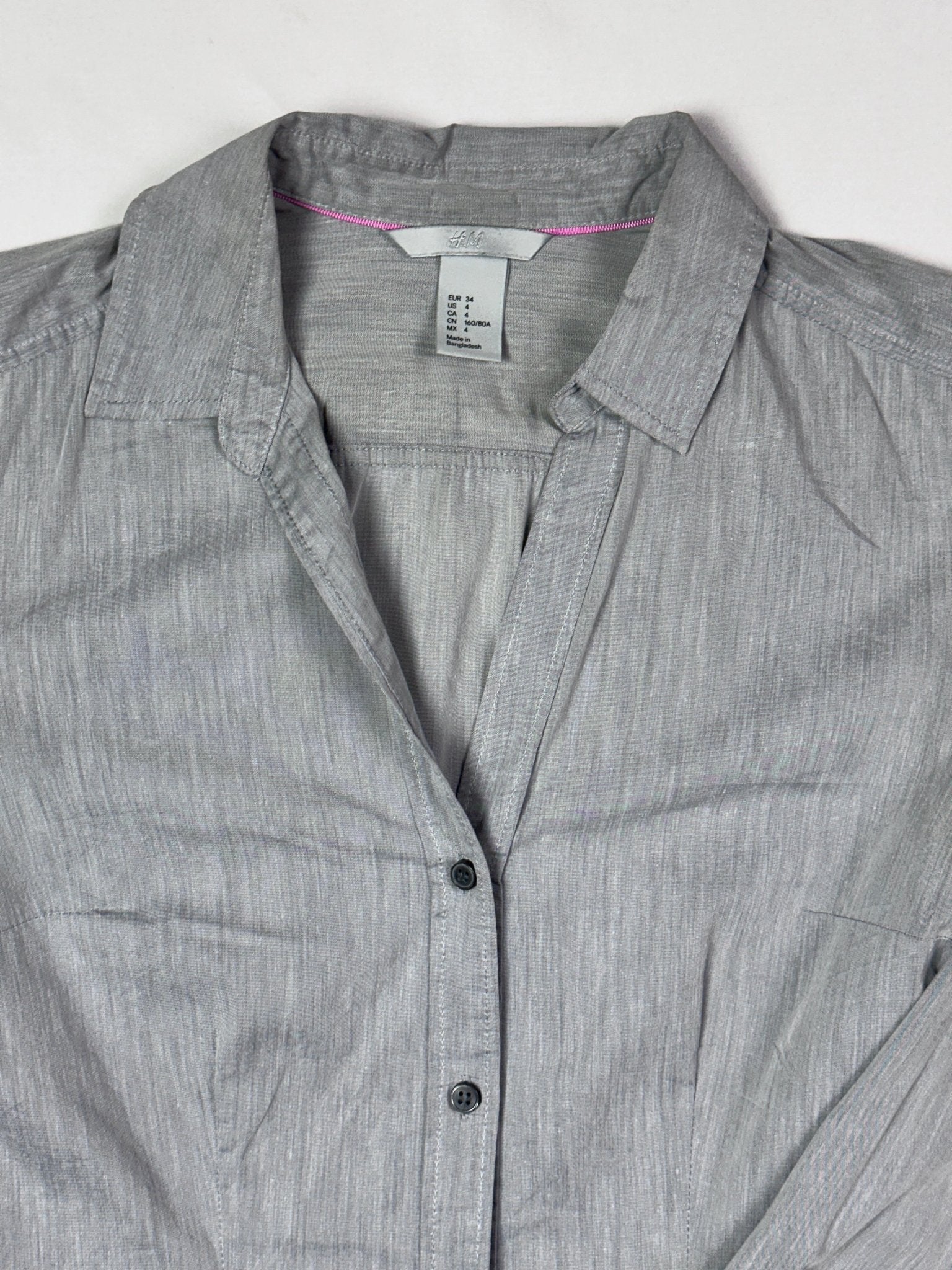 Gray Fitted Shirt - EUR 34 - Funkify