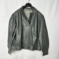 Gray Leather Jacket Women Medium / Large - Funkify