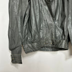 Gray Leather Jacket Women Medium / Large - Funkify