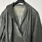 Gray Leather Jacket Women Medium / Large - Funkify