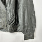 Gray Leather Jacket Women Medium / Large - Funkify