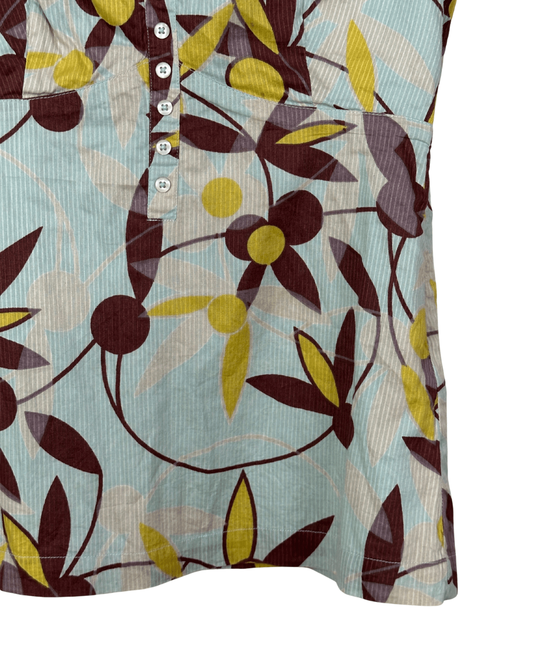 Great Plains Floral Teal Tank Top Small - Funkify