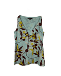 Great Plains Floral Teal Tank Top Small - Funkify