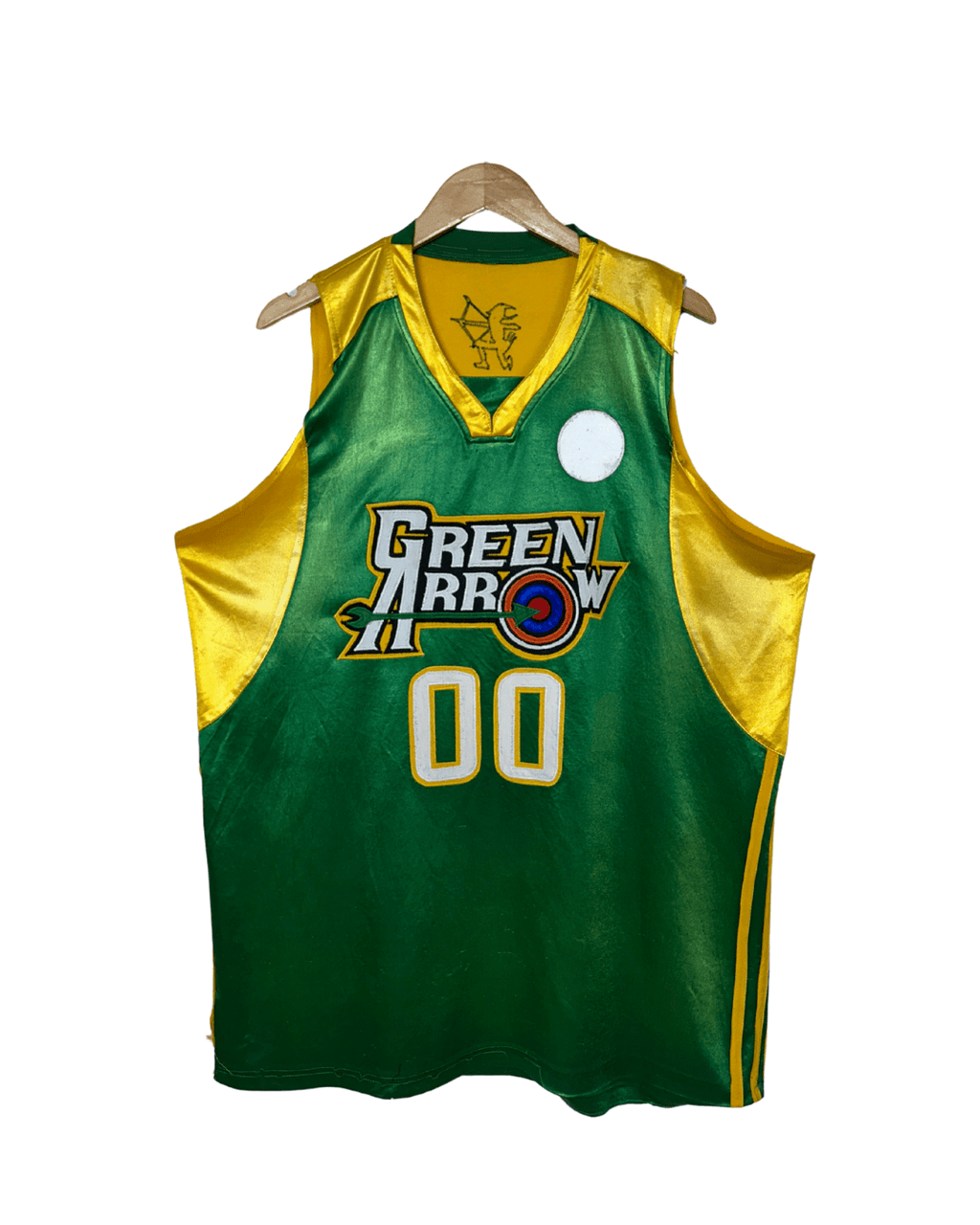 Green Arrow Villanueva Satin Basketball Jersey 2XL - Funkify