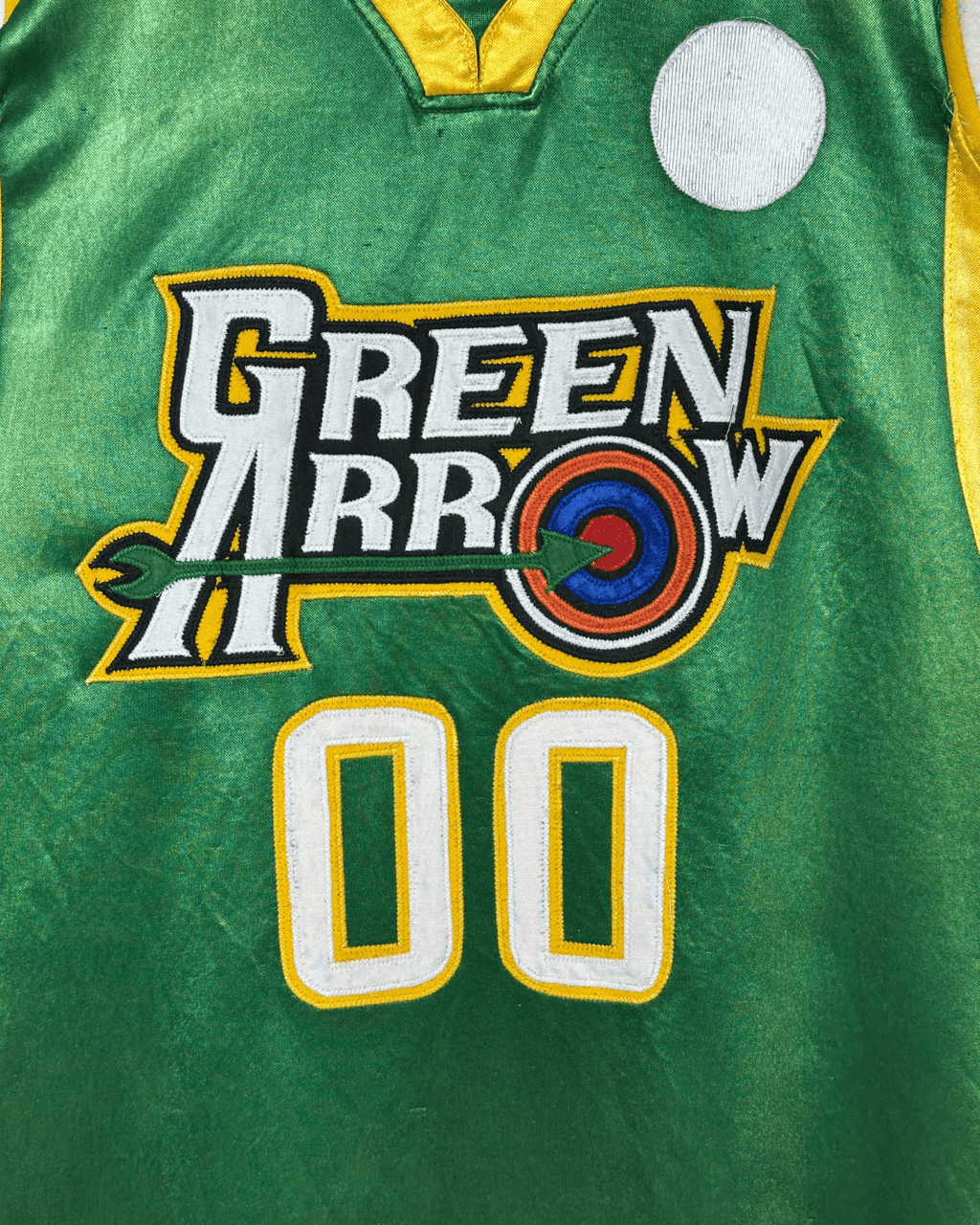 Green Arrow Villanueva Satin Basketball Jersey 2XL - Funkify