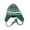 Green Earflap Patterned Beanie - Funkify