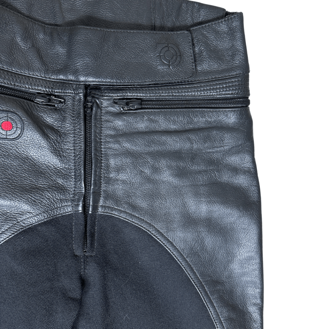 Grid Biker Leather Pants Small - Funkify