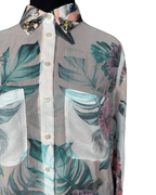 Guess Long Sleeve Women's Shirt with Embellished Collar - Funkify