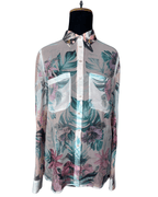 Guess Long Sleeve Women's Shirt with Embellished Collar - Funkify