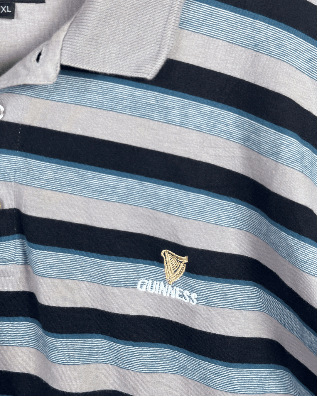 Guinness Striped Polo Shirt - 3XL - Funkify