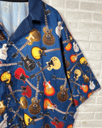 Guitar Pattern Polo Shirt 4XL - Funkify