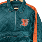 Half Zipper Satin Jacket XL - Funkify