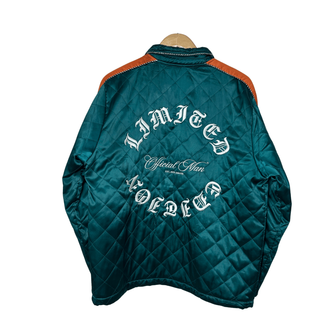 Half Zipper Satin Jacket XL - Funkify