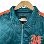 Half Zipper Satin Jacket XL - Funkify