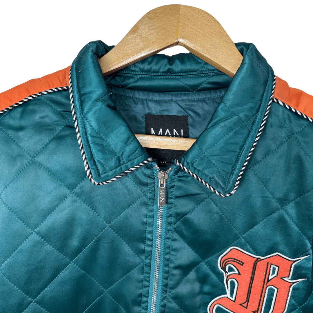 Half Zipper Satin Jacket XL - Funkify