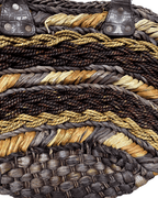 Handcrafted Woven Straw Tote Bag with Chain Handles - Funkify