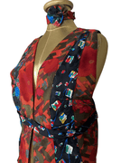 Handmade Upcycled Halter Corset-Back Vest Top & Choker - Funkify