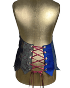 Handmade Upcycled Halter Corset-Back Vest Top & Choker - Funkify