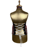 Handmade Upcycled Halter Corset-Back Vest Top & Choker - Funkify
