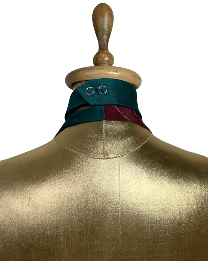 Handmade Upcycled Necktie Halter Vest Top w/ Corset Back & Choker - Medium to XL - Funkify