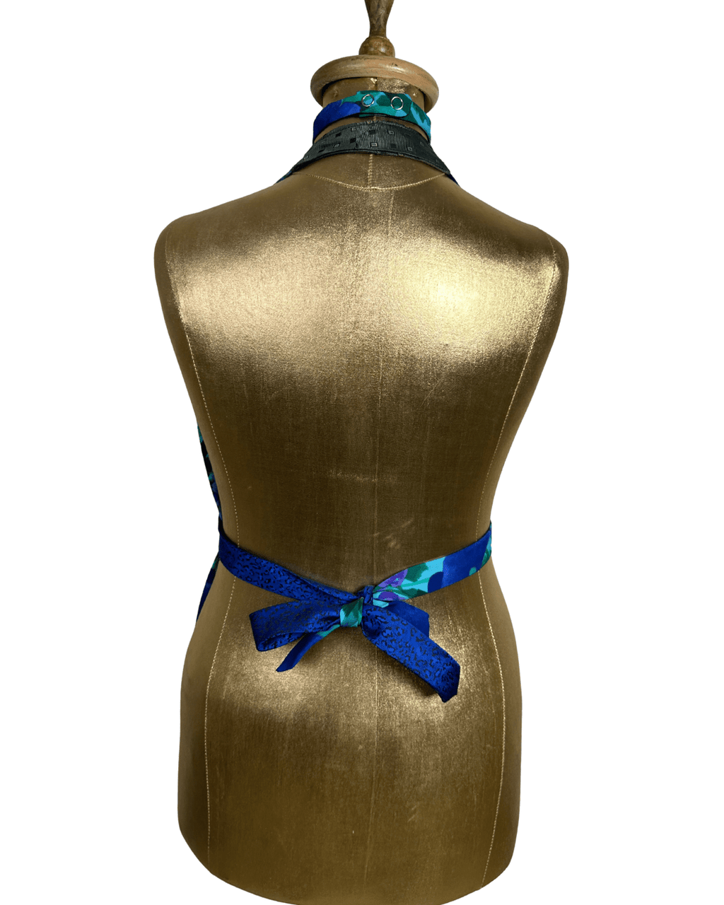 Handmade Upcycled Necktie Halter Vest Top with Choker - Funkify