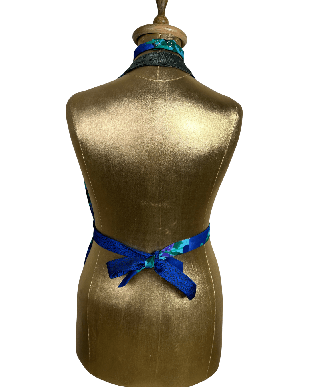 Handmade Upcycled Necktie Halter Vest Top with Choker - Funkify