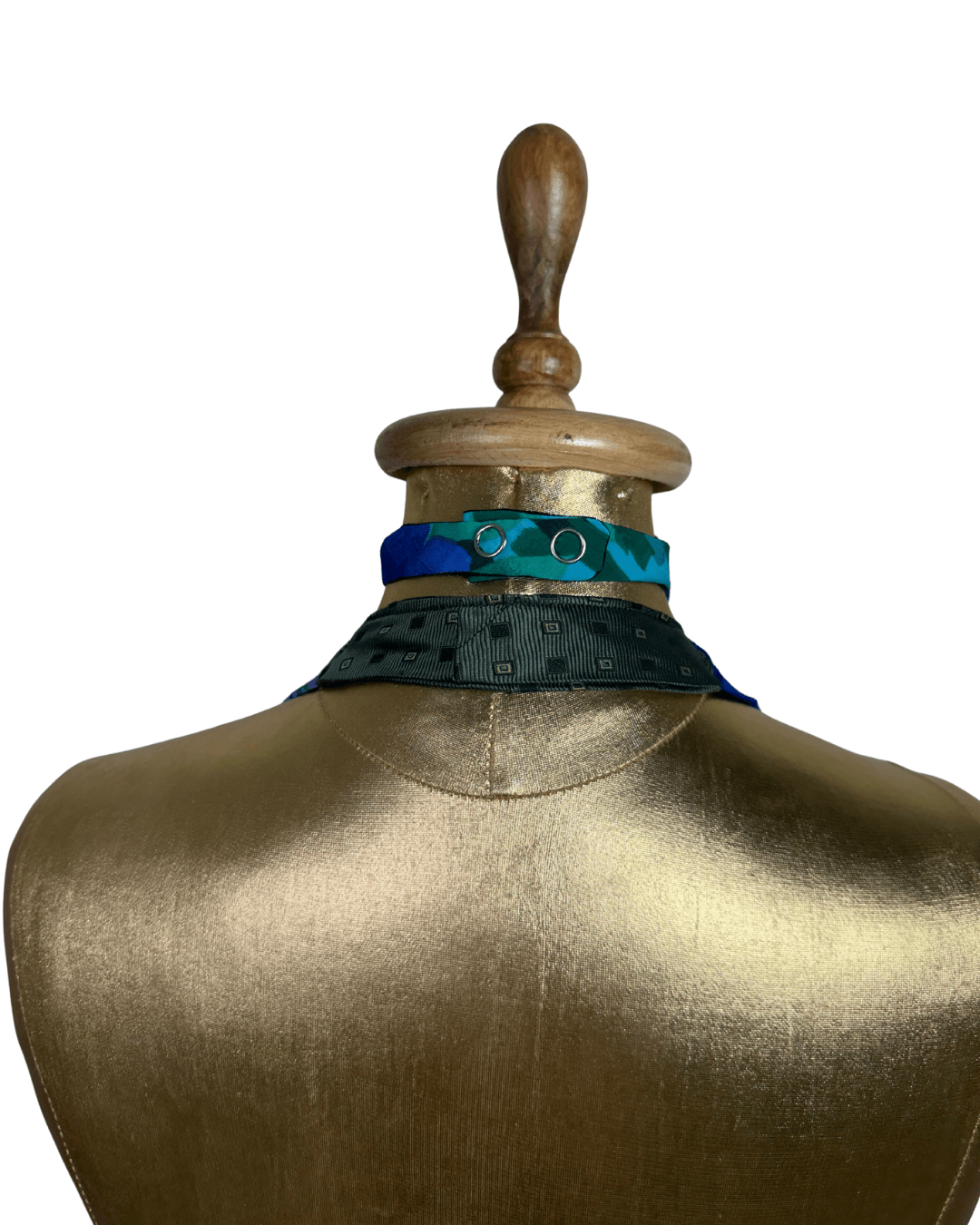 Handmade Upcycled Necktie Halter Vest Top with Choker - Funkify