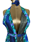 Handmade Upcycled Necktie Halter Vest Top with Choker - Funkify