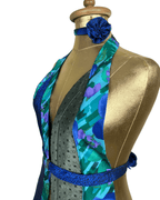 Handmade Upcycled Necktie Halter Vest Top with Choker - Funkify