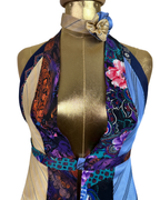 Handmade Upcycled Necktie Halter Vest Top with Choker XS - M - Funkify