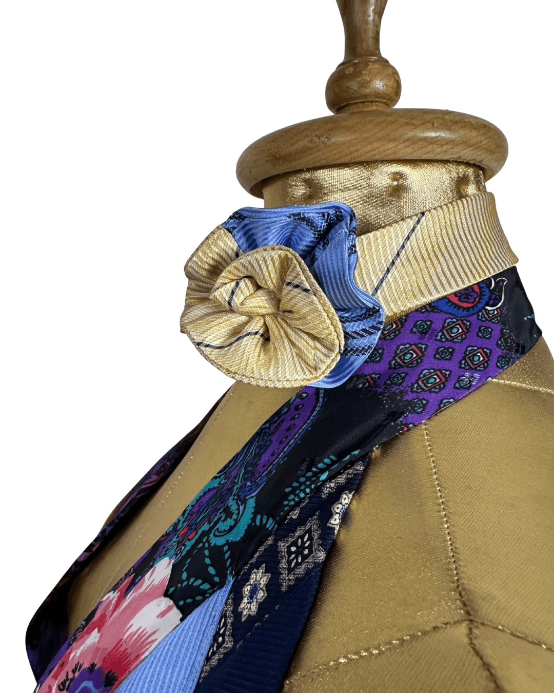 Handmade Upcycled Necktie Halter Vest Top with Choker XS - M - Funkify