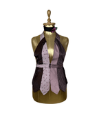 Handmade Upcycled Necktie Halter Vest Top with Choker - XS to Medium - Funkify